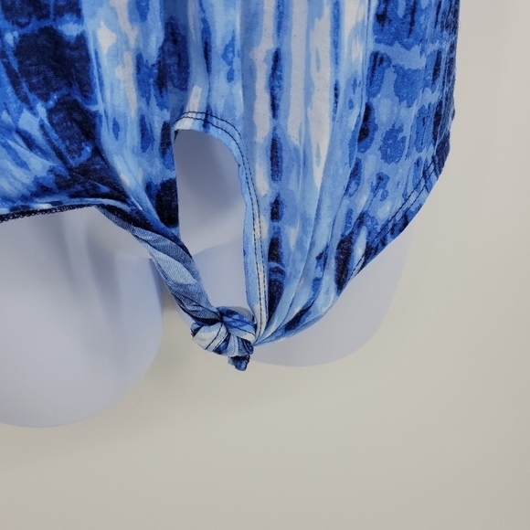 French Laundry Womens Multi Blue Tie Dye Top Size 2X - Picture 11 of 11